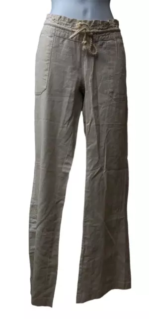 ROXY WOMEN'S SEZ0 Oceanside Flared Linen Pants-fall M Rope Belt with  Pockets £30.38 - PicClick UK