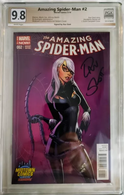 AMAZING SPIDER-MAN #2 PGX 9.8 SIGNATURE SERIES DAN SLOTT VARIANT not CGC CBCS