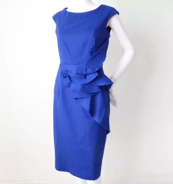 ANTHEA CRAWFORD Sheath Dress NEW  rrp $459 Size 8 US 4 Sleeveless Peplum