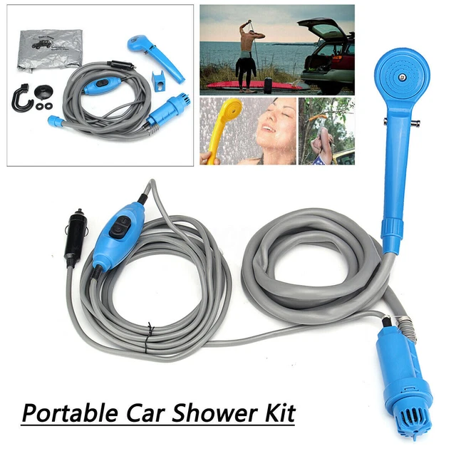 12V Electric Outdoor Shower Water Bag Kit Camping Shower For Travel Car Washing