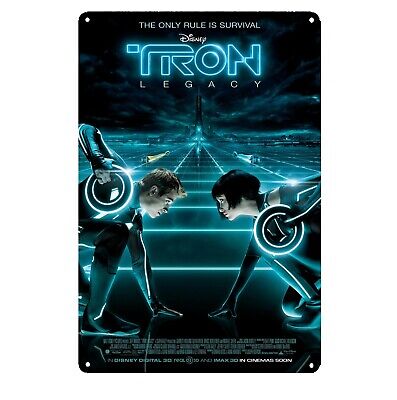Sci-Fi Movie Metal Poster Cinema Wall Decoration Tin Sign Plaque Tron Legacy