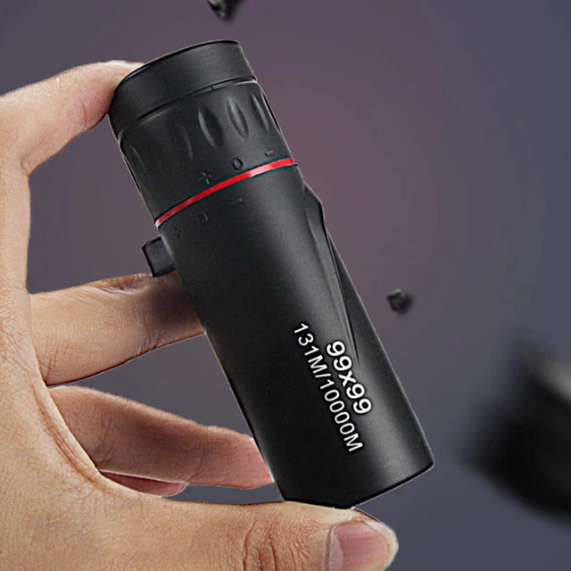 Portable 99×99 Mini Pocket Zoom Monocular Telescope Low Light Night Vision Clip
