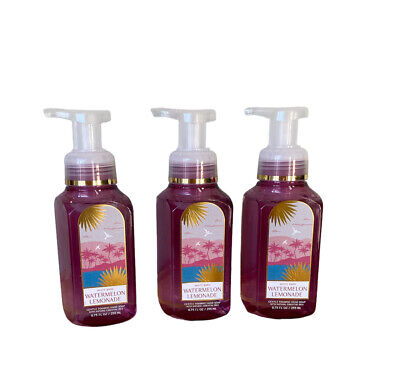 Jabón de manos con espuma de limonada sandía Bath & Body Works con aceites esenciales x3