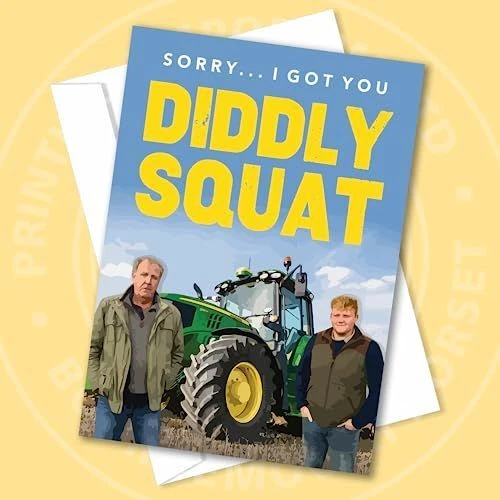 Funny Birthday Card "Diddly Squats" – Humorous Greeting Card With Envelope – Nobleworks C3955BDG – Made In USA