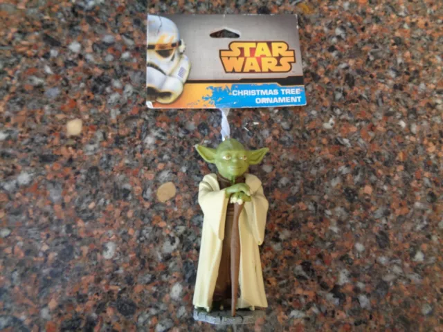 Star Wars Yoda Christmas Tree Ornament Jedi Hallmark 3.5" Brand New