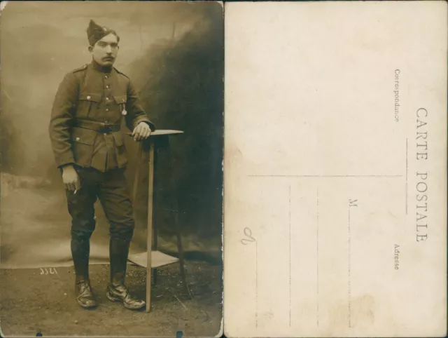 Studio Photo WW1 Belgian Army Soldier RP