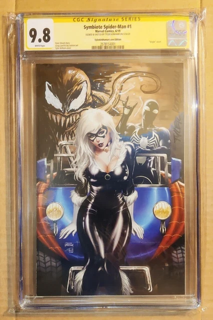 Symbiote Spider-Man 1 CGC SS 9.8 Signed Sketch Black Cat Venom by Tyler Kirkham