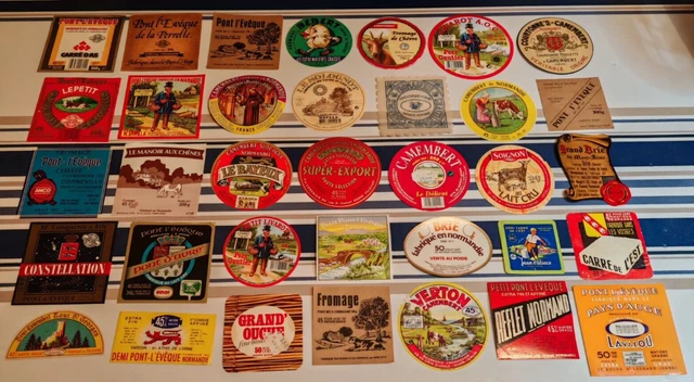 Lot De 100 étiquettes De Fromage Français - Vintage - Collection