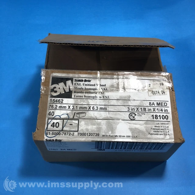 3M 15462 Box of 40 Scotch-Brite 8A Medium  EXL Unitized Wheel FNOB