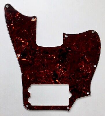 IKN 4Ply Brown Tortoise Shell Bass Pickguard Guitar Scratch Plate with Screws Fit American Standard Vintage Style Jaguar Bass Pickguard Replacement 