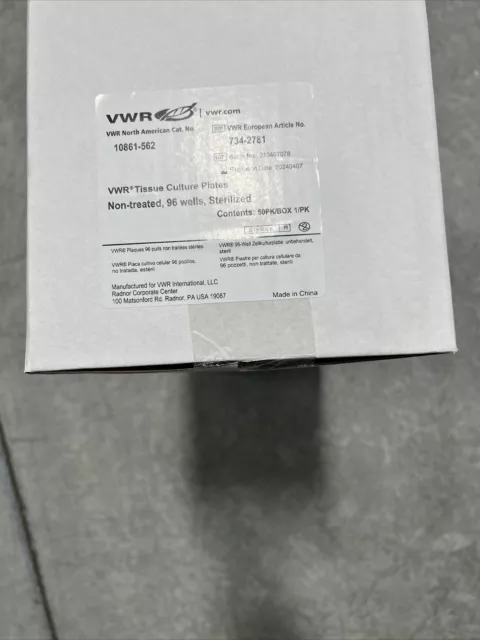 VWR Tissue Culture Plates 10861-562 96 Well, Non-Treated, Sterilized. Case of 50