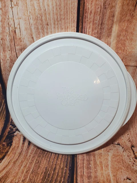 Tapa de repuesto Pampered Chef 9,5" - blanca - usada - con pestaña