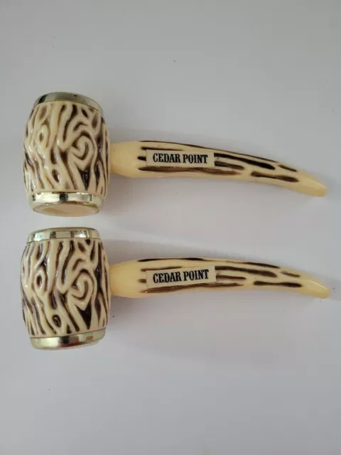 Vintage CEDAR POINT Souvenir Corn Cob Pipe Salt & Pepper Shakers Unused
