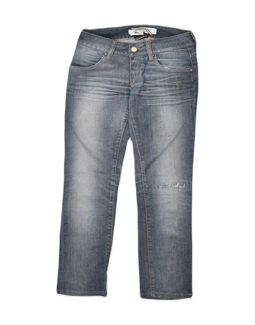 MET Womens Slim Jeans W26 L29 Blue Cotton PZ08
