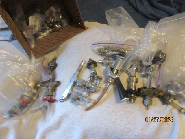Huge Lot Beer Tap Systems Keg Couplers Pumps Hoff-Stevens Nob Coupling Fittings