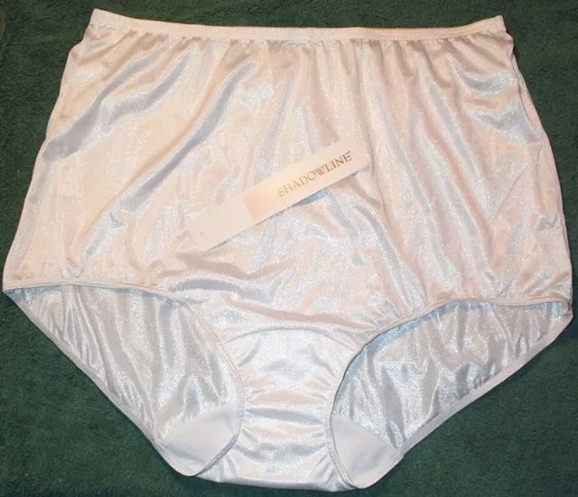 3 Pair Womens Size 11 WHITE Heiress 100% Nylon Panty Brief Style Panties  USA Md.