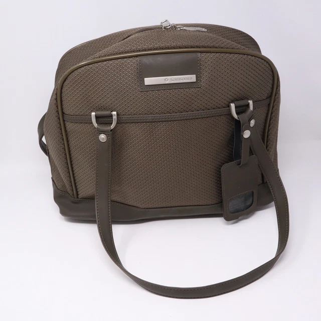 Brown Samsonite Carry On Overnight Shoulder Bag Travel Tote  Luggage 12 x 15 x 7