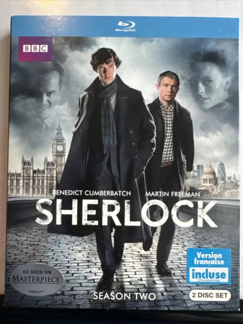 Sherlock: The Complete Season Two (Blu-Ray, 2012 2-Disc Set) Mystery w/ Slip OOP