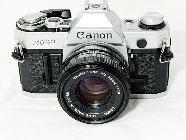 CANON AE-1 FILM Camera & FD 50mm F1.8 Lens, Working, New Light