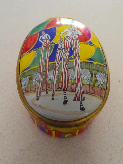 Crummles & Co Enamel Colourful - THE CIRCUS - TRINKET BOX - Made in England