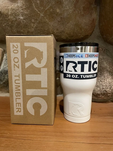 RTIC 20 oz New Tumbler Hot Cold Double Wall Vacuum Insulated White