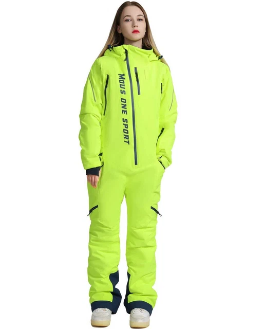 Mous One MOUS ONE Women One Pieces Ski Suits Waterproof Warm Insulated Ski