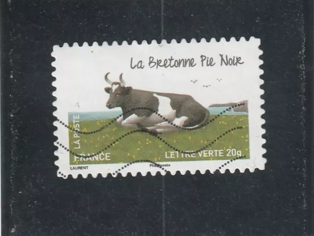 L5581 FRANCE timbre AUTOADHESIF N° 953 de 2014 " La Bretonne pie noir " oblitéré