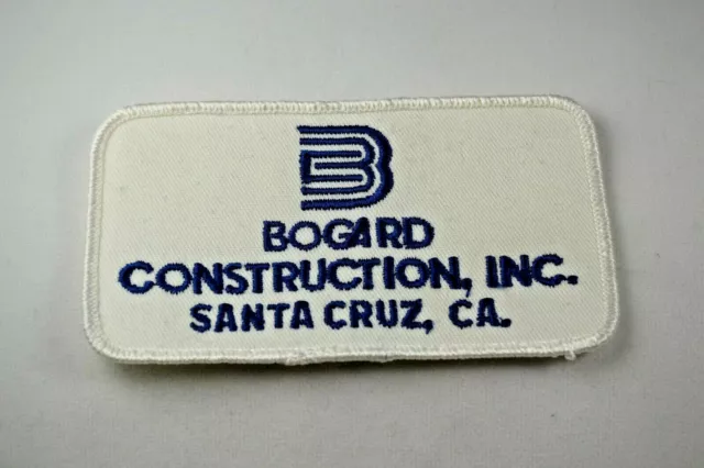 Bogard Construction Santa Cruz Sew On Work Shirt Hat Patch 4.75 x 3.75 NOS