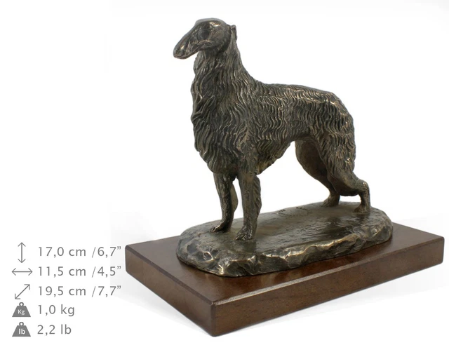 Statue Berger Allemand Art Dog - Résine/bronze Sur Socle Bois - Édition Limitée France