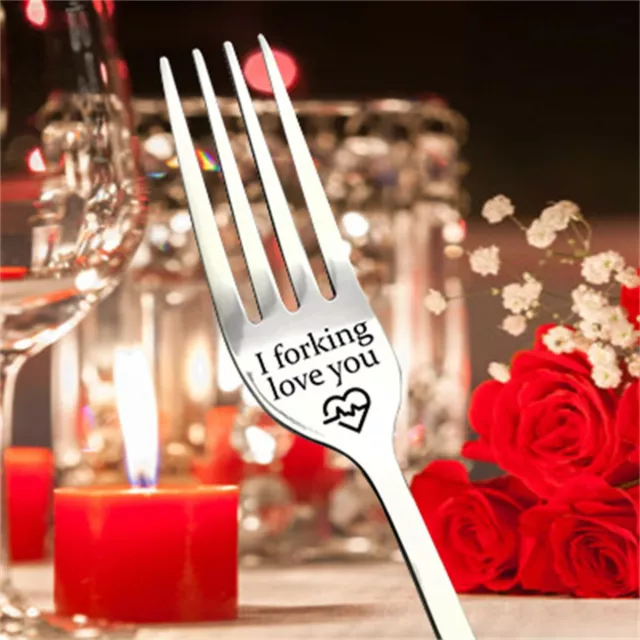 I Forking Love You Fork Gift for Husband Wife Family Romantic Date Dinner Fork