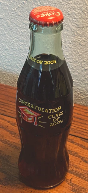 Congratulations Class of 2004 Graduation Commemorative 8oz Coke Coca-Cola Bottle