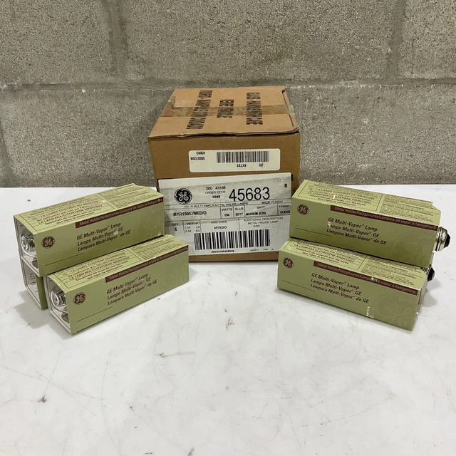 General Electric 45683 Multi-Vapor Quartz Lamp Mxr150/U/Med/O Lot Of 6 373