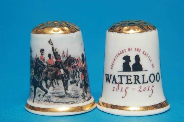 Schlacht Von Waterloo 1815-2015 Gold Gekrönt Chinathimble B / 153