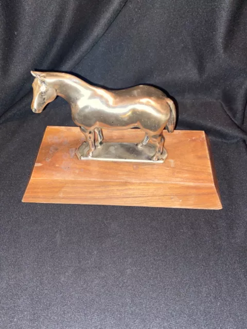 Gladys Brown Edwards Brass American Quarter Horse Association Trophy ca. 1970 c