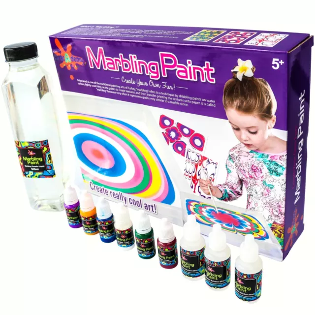 WATER MARBLING PAINT for Kids - Arts and Crafts for Kids, Marble painting  $38.36 - PicClick AU