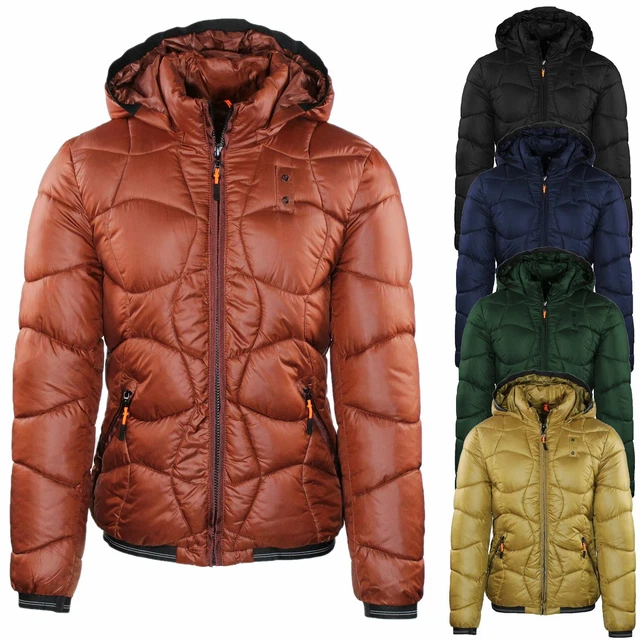 Giubbotto Uomo Piumino Invernale Giubbino con Cappuccio Bomber Slim Fit Corto