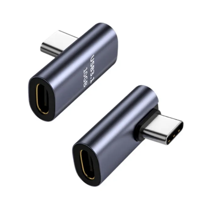 90 Degree USB-C Male to USB-C Female Adapter Data Right Angled Converter Charge