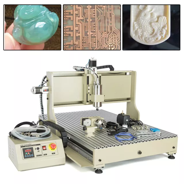 4 Axis Electric Engraver Woodwork Carving Milling Machine 6090 2200W CNC Router