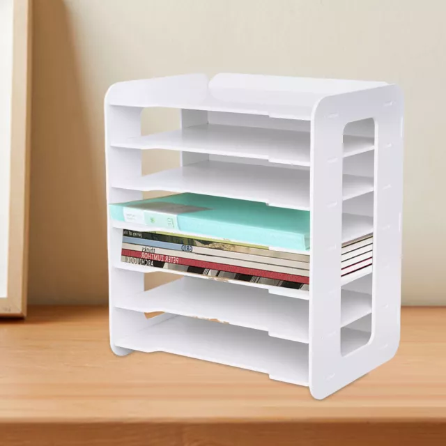 7 Tiers Desktop Paper File Holder Organizer Document Storage Rack Office Home 2