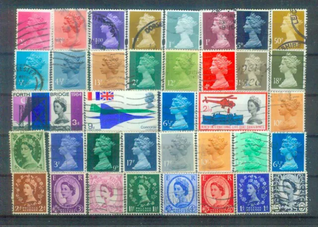 Lot Briefmarken aus Großbritannien, gestempelt