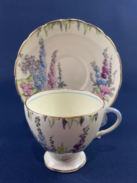 Mid-Century Modern EB Foley Bone China cup & saucer 7817A England c.1948-63