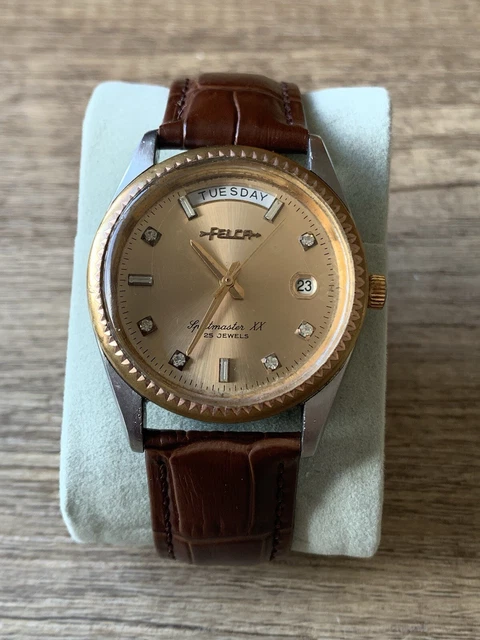 RARE VINTAGE FELCA Sportsmaster XX Swiss ETA Automatic Watch 25 Jewels 36mm 56.00 PicClick UK