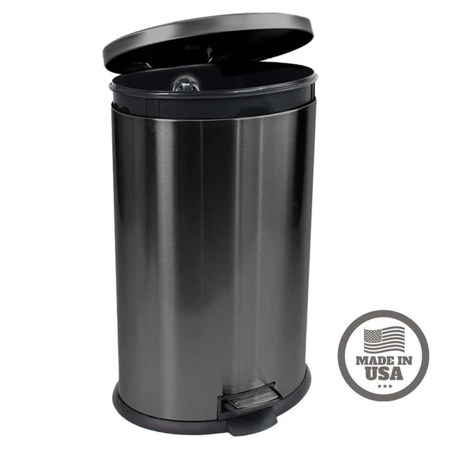 BETTER HOMES & Gardens 10.5 Gallon Trash Can, Oval Kitchen Step Trash
