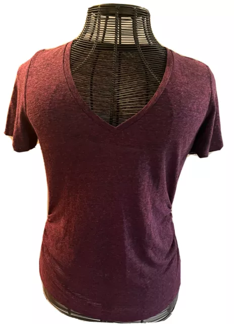 OLD NAVY MATERNITY Women's Relaxed Grape V-Neck T-Shirt Sz L