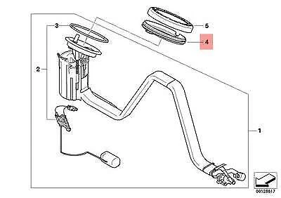 Adattatore originale BMW E60 E60N E61N E63 per serbatoio carburante OEM 16146750466