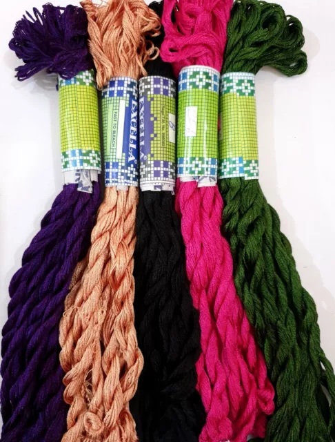 SILK EMBROIDERY THREAD 5 SKEINS 400 mts Great Value SALE BARGAIN DEAL M8