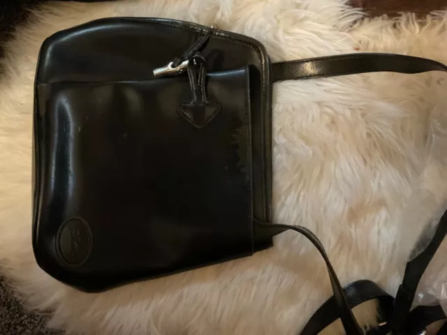 Auth Roseau Leather Longchamp  Bag Purse Vintage