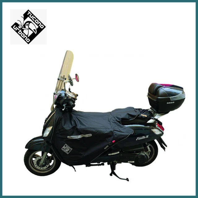 R205X Coprigambe Termoscud Tucano Urbano Per Moto Scooter Impermeabile Nero