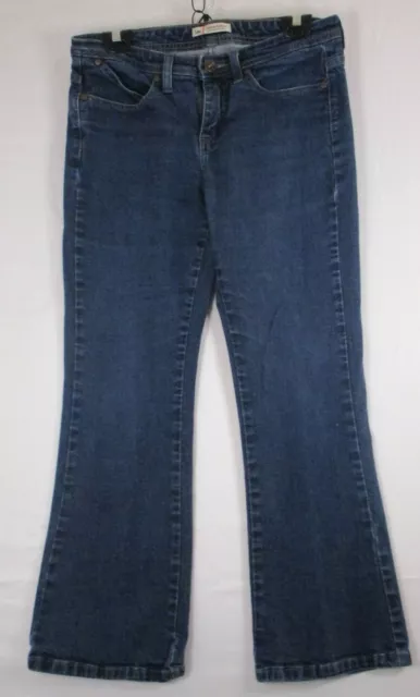 Lee Size 8P Women's Petite Bootcut Blue Jeans w/Button Accent