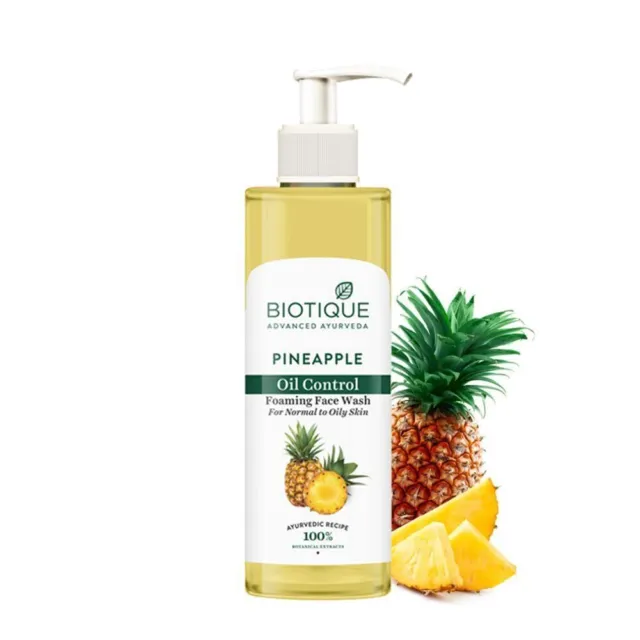 Jabón facial espumoso con control de aceite de piña Biotique | Elimina el...